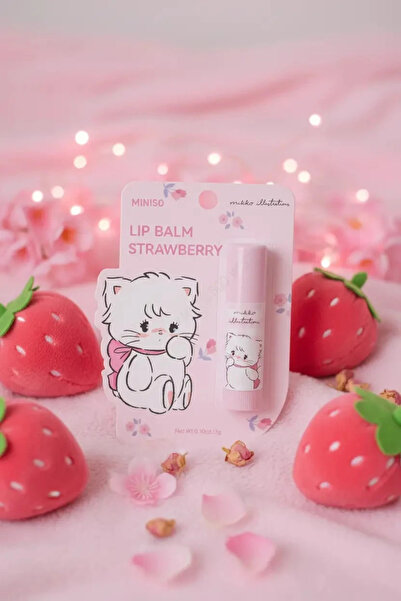 Mikko Lisanslı Çilek Aromalı Nemlendirici Lip Balm Mouse Karakterli 11 cm