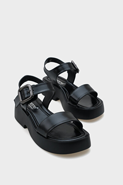 Capone Outfitters Γυναικεία άνετα σανδάλια Eddie Wedge με μονό λουράκι