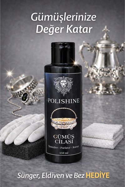 POLİSHİNE Gümüş Temizleyici ve Parlatma Cilası 150ml