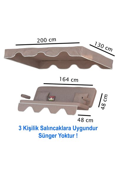 Yekta Home Urla 3 kişilik Salıncak Minder Takımı . Yastık Tente Kolluk Minder...