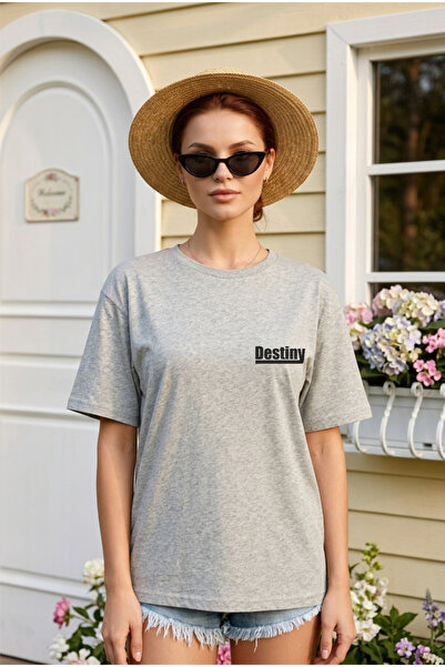 HOFFNUNG Unisex Βαμβακερό μπλουζάκι με λαιμόκοψη ποδηλάτου σε μεγάλο μέγεθος