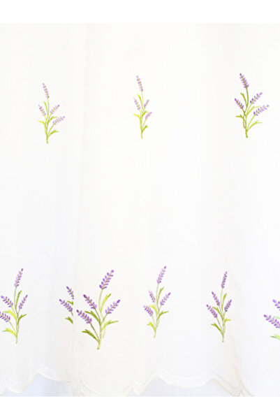 Velaria Perdea brodată cu lavandă, 150x150 cm