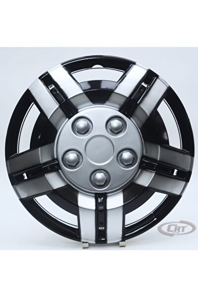 OTOCİRİT Jant Kapağı Siyah-gri Kırılmaz 16" Fiat Ducato Model (AMBLEM HEDİYEL...