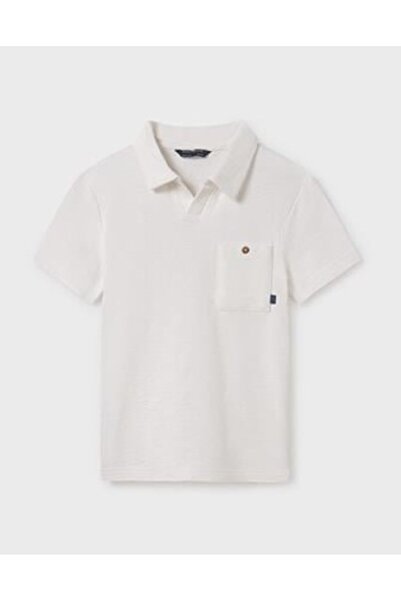 MAYORAL Nukutavake Αγορίστικο Polo Λαιμόκοψη Κοντομάνικο T-Shirt 10-16 Ετών ECRU