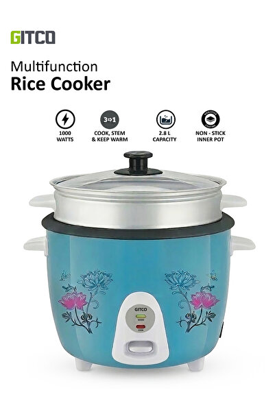 GITCO Electric Rice Cooker With Automatic Cooking And Keep Warm 2.8 Liter 100...