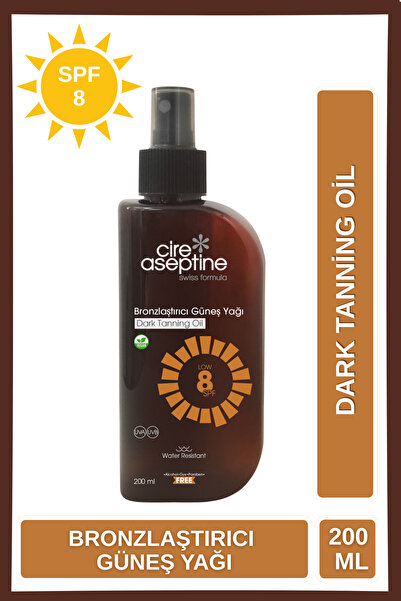 CIRE ASEPTINE زيت الشمس البرونزي SPF 8 200 مل