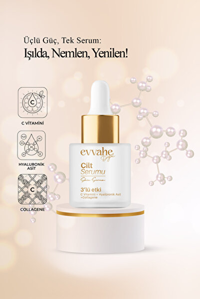 EVVAHE DOĞAL C vitamini, Hyaluronik Asit Collagene (3lü etkili Cilt Serumu)