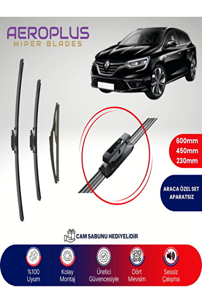 Aeroplus Renault Megane 4 Ön Arka Muz Silecek Takımı 2016-2018