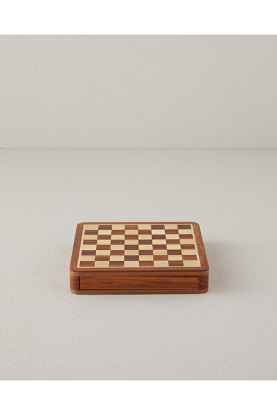 English Home Chess Dekoratif 17x17 cm Kahve