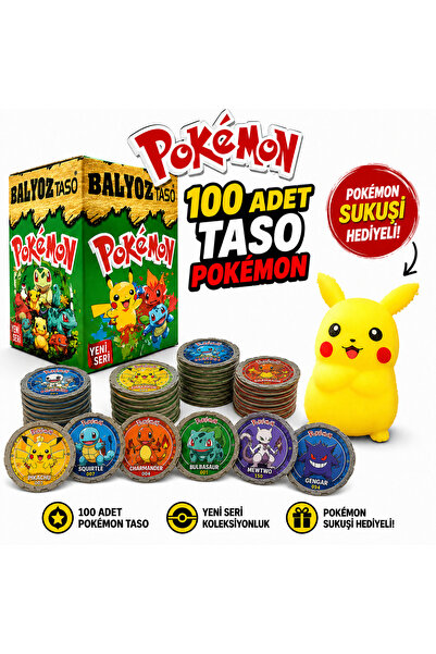 NURDAY pokemon 100 taso pokemon sukuşi hediyeli slime
