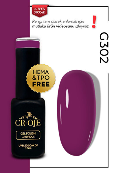 CROJE KALICI OJE Kalıcı Oje G302- Mor (12 ML.)