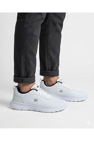DİSC Pantofi sport casual alb pentru bărbați Pantofi confortabili pentru aler...
