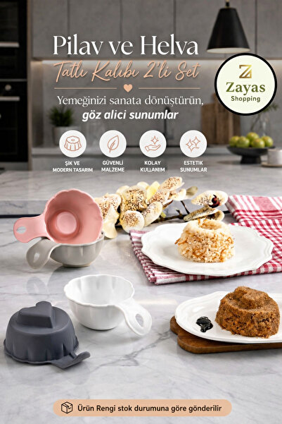 Zayas Shopping Pilav ve Helva Tatlı Kalıbı 2’li Set – Şık Sunum Aparatı