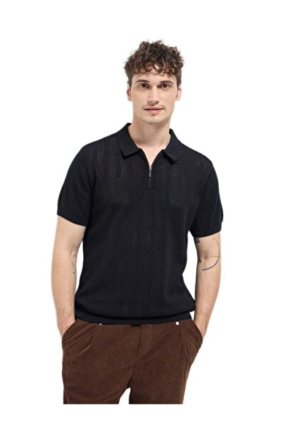 The Bear House Men's T-shirt with polo style, breathable cotton fabric, comfy...