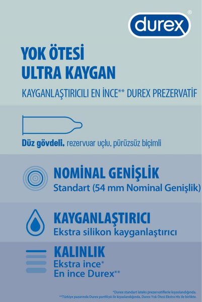 Durex Yok Ötesi XL 60'lı İnce Prezervatif