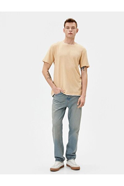 Koton Ανδρικό T-shirt 4sam10065hk Μπεζ