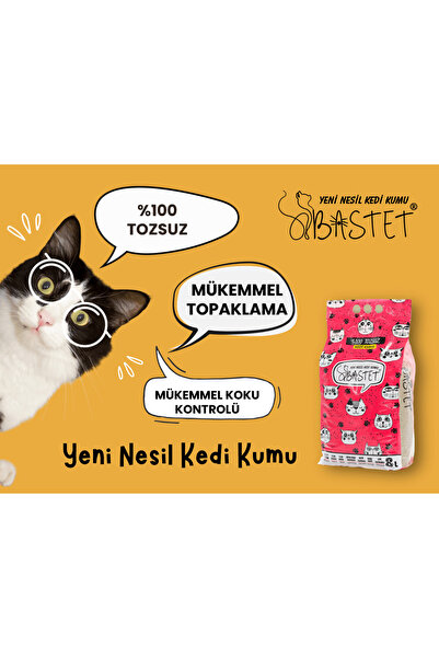 bastet ultra light cat litter 4 Adet Bastet Natural Kedi Kumu 8 Litre