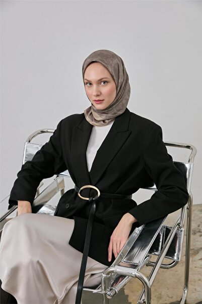 Silk Home Γυαλιστερό κασκόλ από πολυεστέρα με έθνικ σχέδιο βιζόν και γυαλιστε...