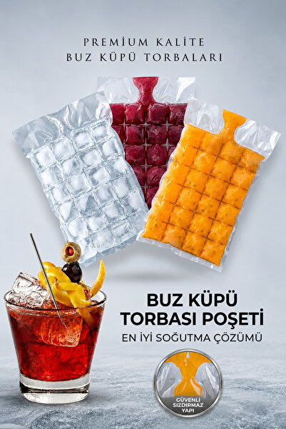 Adaptoll 720 Küp 30 Poşet Buz Küpü Torbası - Pratik Doldurulabilir Buz Yapma ...