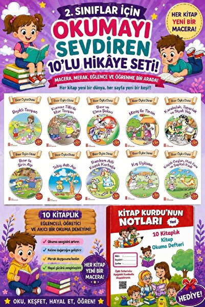 Ata Yayıncılık 2.Sınıflar İçin Okumayı Sevdiren 10 lu Hikaye Seti 5 (Kitap Ok...
