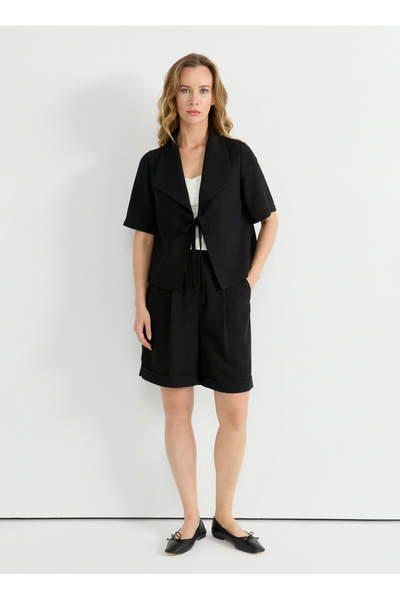 Selen Siyah Kadın Şort 26YSL5596