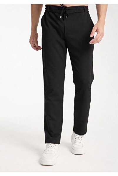 AURA GİYİM Erkek Pantolon Bel Lastikli Likralı Düz Paça Jogger