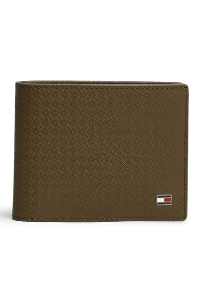 Tommy Hilfiger Haki Erkek Cüzdan TH EMBOSS MINI CC WALLET