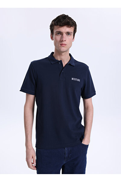 Mustang Lacivert Erkek Polo T-Shirt M6SM-TST1579