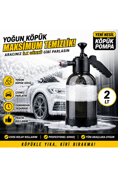 Luster Araç Yıkama Köpük Püskürtücü Yüksek Basınçlı El Pompası 2litre Otomobi...