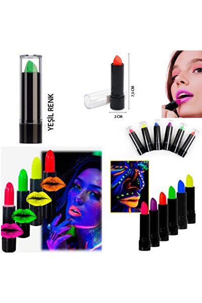 partidolu Glow in the Dark Neon Glow Lipstick Uv Fluorescent Light Sensitive ...