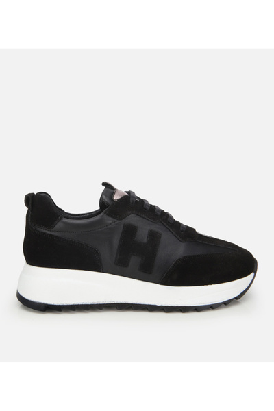 Hotiç Women's Suede Leather Black Comfort Sports Shoes