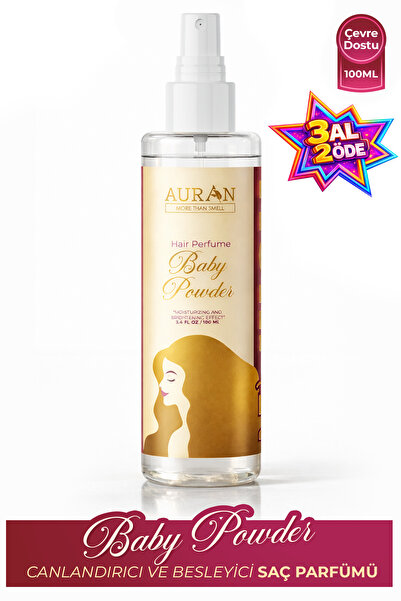 AURAN Bebek Pudrası Saç Parfümü Besleyici ve Onarıcı Saç Bakım Spreyi Baby Po...