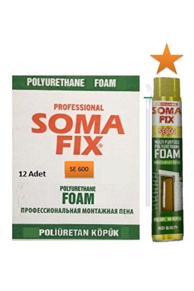 Somafix 12 Adet 600 Gr Poliüretan Köpük Kapı Pencere Ekonomik Montaj Köpüğü