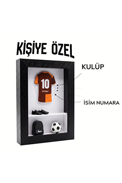 pico Kişiye Özel 3D Futbol Forma Çerçevesi – Futbol Severlere Özel Dekor, Sev...