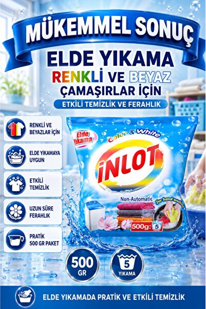 İNLOTMATİC İNLOT ELDE YIKAMA Beyazlar ve Renkliler 500g /elde yıkama