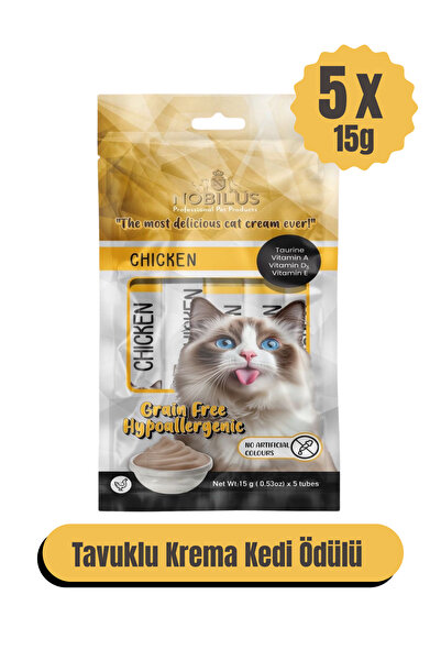 NOBİLUS Tavuklu Kedi Krema Ödülü 5X15G