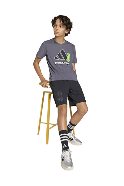 adidas Siyah Erkek Çocuk Baskılı Şort KA0243 J MINECRAFT SHORT