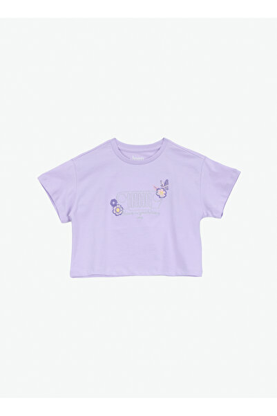 JEEP Lila Kız Çocuk Baskılı T-Shirt J6SG-TST7616