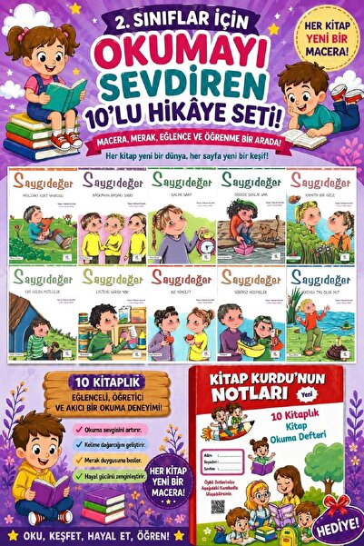 5 Renk Yayınları 2 .Sınıf Öğrencileri İçin Zevkle Okuyacağı 10 lu Hikaye Seti...
