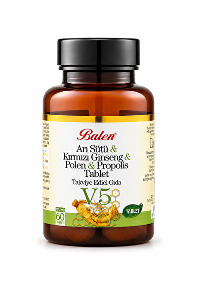 Balen (V5) Arı Sütü& Ginseng& Polen& Propolis Tablet 1015 Mg* 60