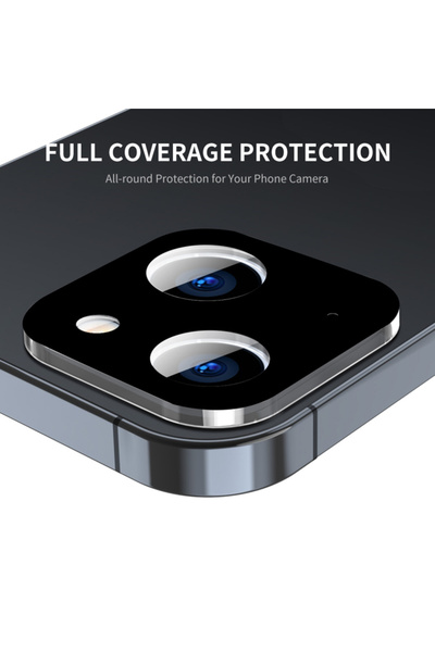 Techsuit Folie foto pentru iPhone 15 / iPhone 15 Plus - Techsuit Full Camera Glass - Negru