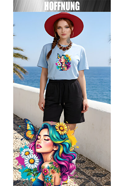 HOFFNUNG UNISEX Σετ Σορτς και Μπλουζάκι Oversize με 2 Κλωστές