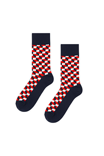 CARNAVAL SOCKS Шарени цветни кубически карирани чорапи