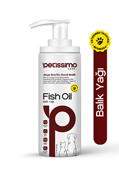 Petissimo Care Kedi ve Köpekler İçin Balık Yağı - Omega 3-6 İçerikli Tüy ve G...
