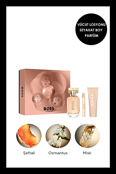 BOSS The Scent For Her EDP 100 ml Parfüm + Seyahat Boy 10 ml + EDP 75 ml Vücu...