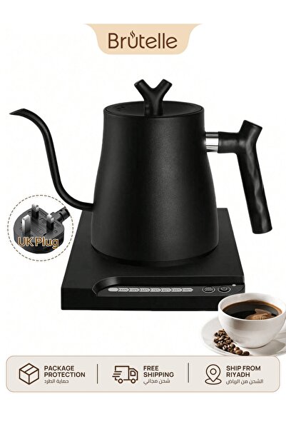 Brutelle غلاية كهربائية V60 غلاية قهوة Gooseneck بسعة 1000 مل وتسخين سريع 100...