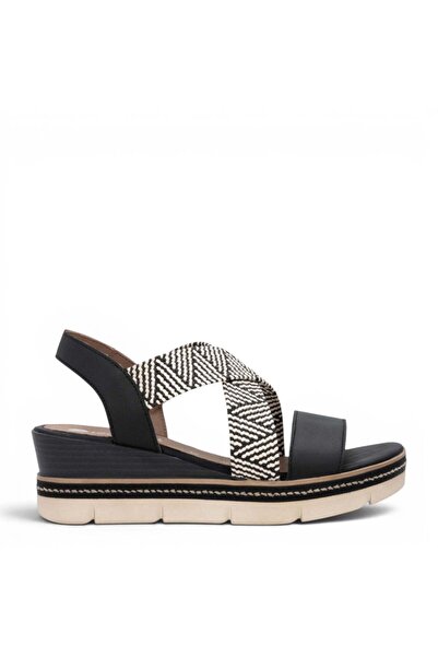 Remonte Sandale casual, de damă, MOI, D2L54-03 NEGRU, piele, 39