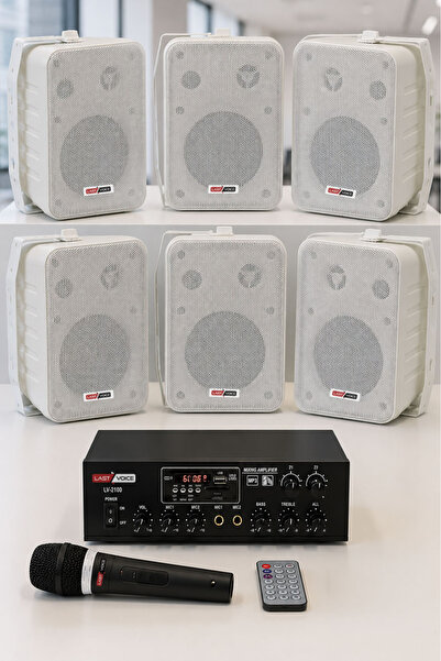 Lastvoice Soft Paket-4 Hoparlör Anfi Mikrofon Mağaza Ses Sistemi