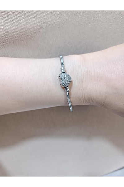 shop Kalp Moment Çelik Bileklik /Charm Takılabilir