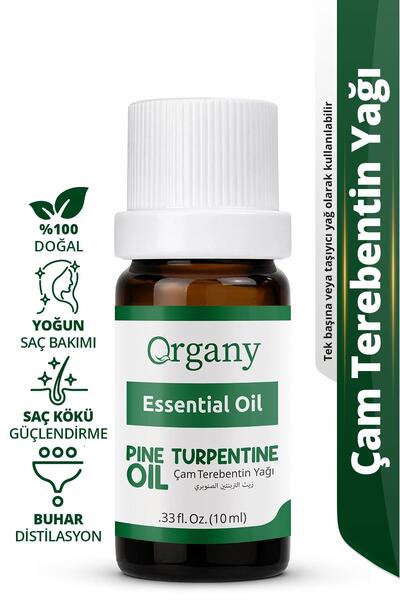 Organy Saç Dökülme Karşıtı Çam Terebentin Yağı %100 Doğal Saç Derisi Bakım Ya...
